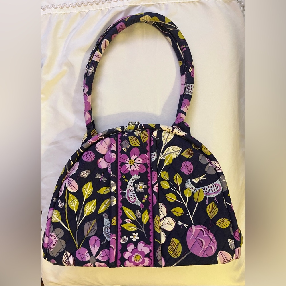 Vera Bradley Floral Nightingale retired Patterned Women's Bag - Purple and Black